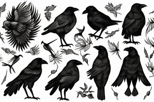 a crow tattoo idea