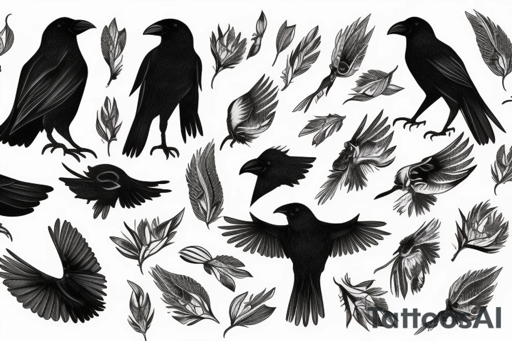 a crow tattoo idea