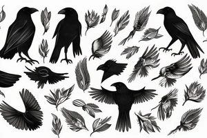 a crow tattoo idea