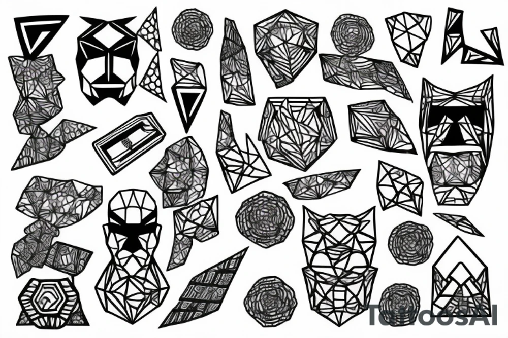Wrapped around geometric tattoo idea