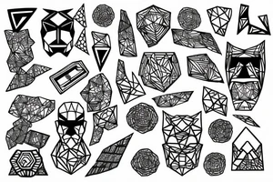 Wrapped around geometric tattoo idea