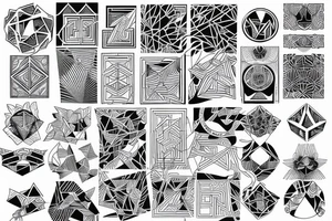 Wrapped around geometric tattoo idea