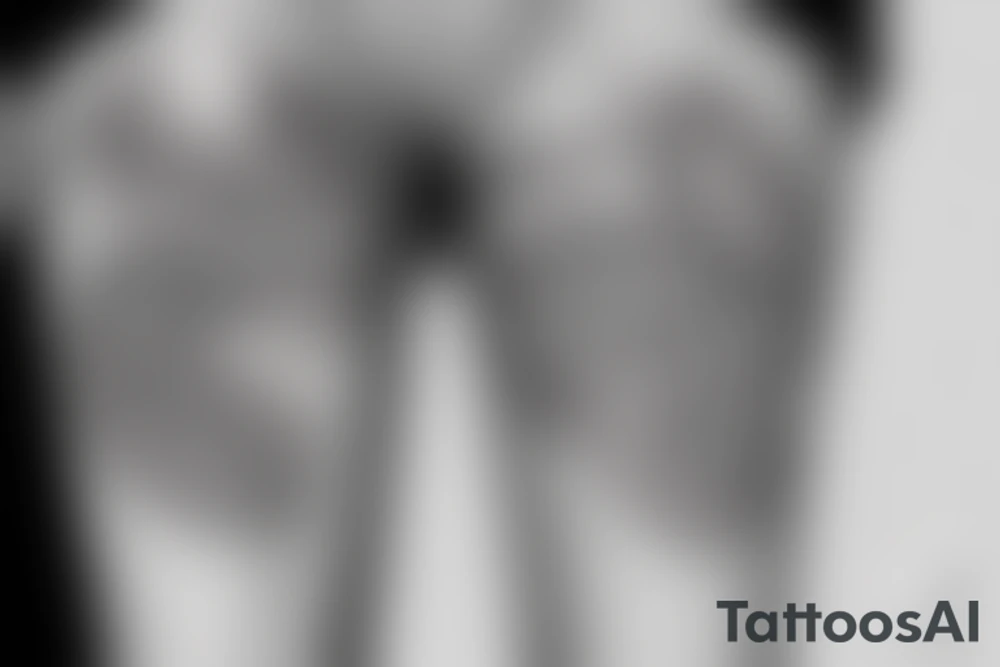 Wrapped around leg geometric snake tattoo idea