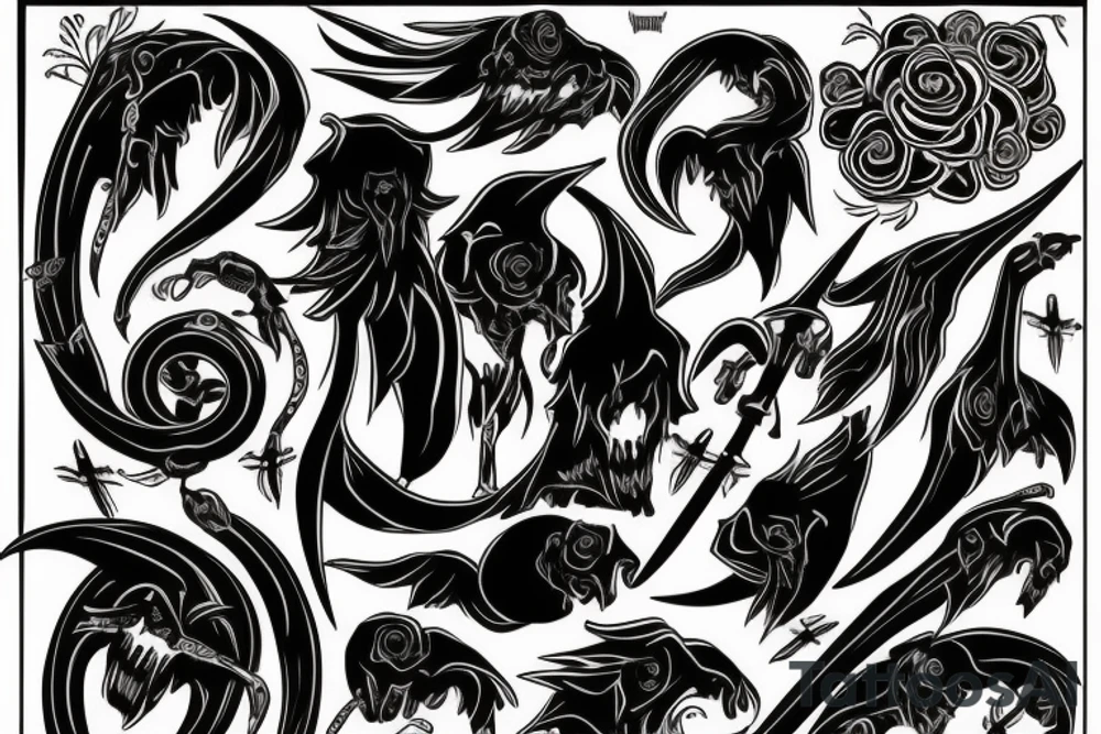 Reaper scythe tattoo idea