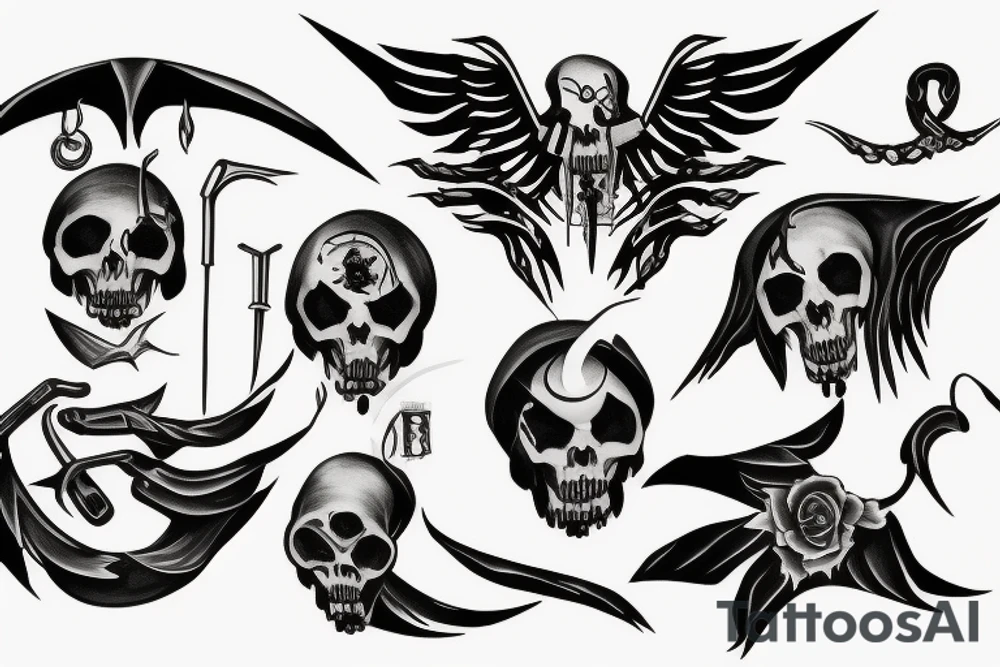 Reaper scythe tattoo idea