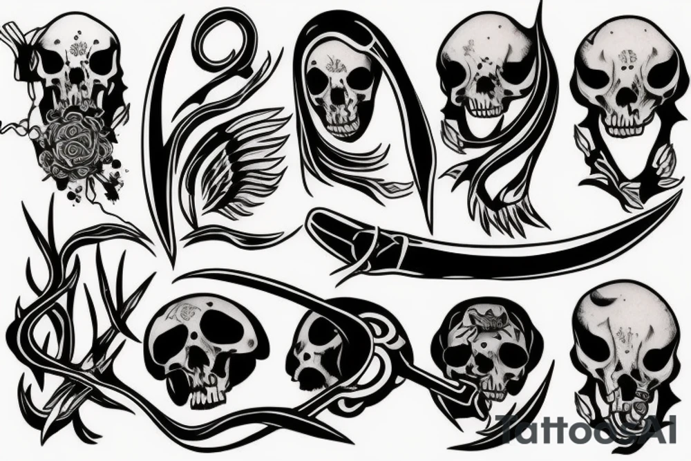 Reaper scythe tattoo idea