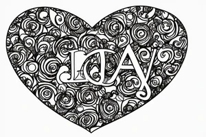 Heart with the Letter L in it tattoo idea