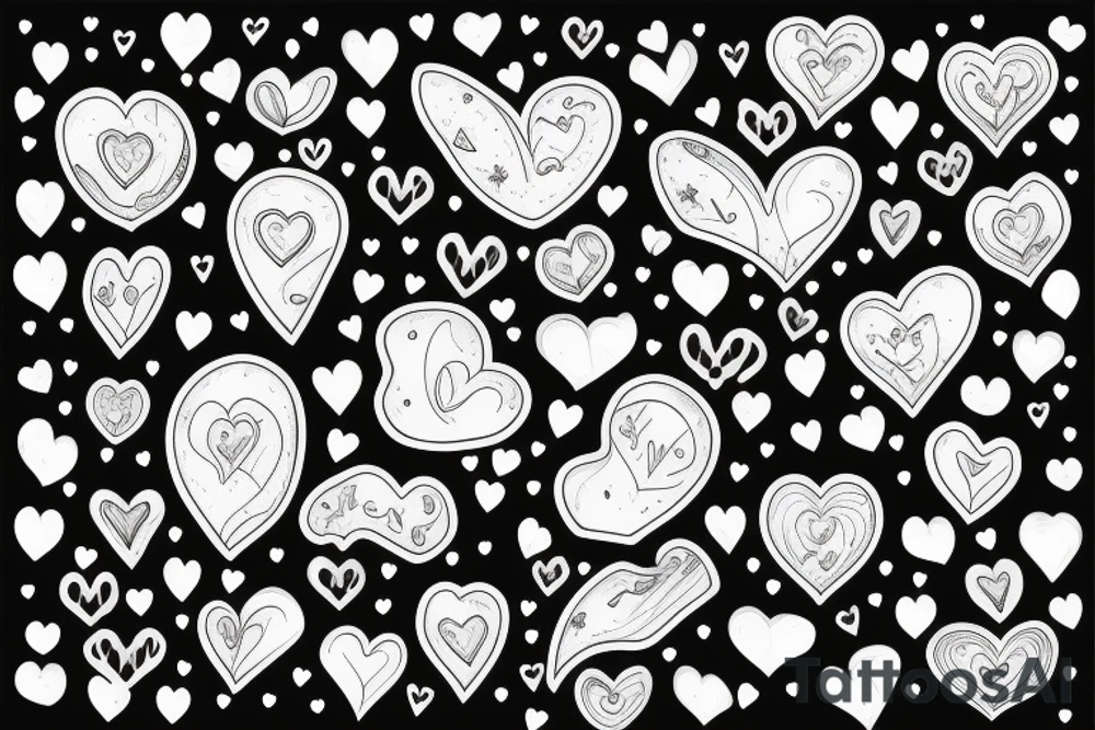 Heart with sparkles tattoo idea