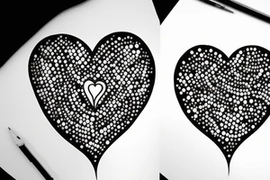 Heart with sparkles tattoo idea