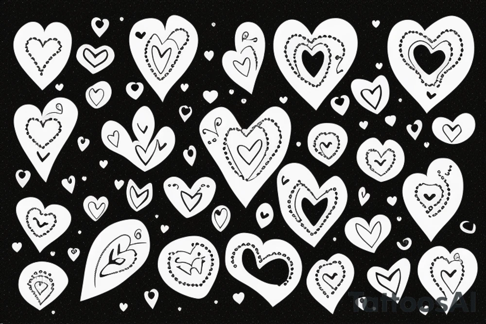 Heart with sparkles tattoo idea