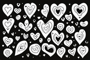Heart with sparkles tattoo idea