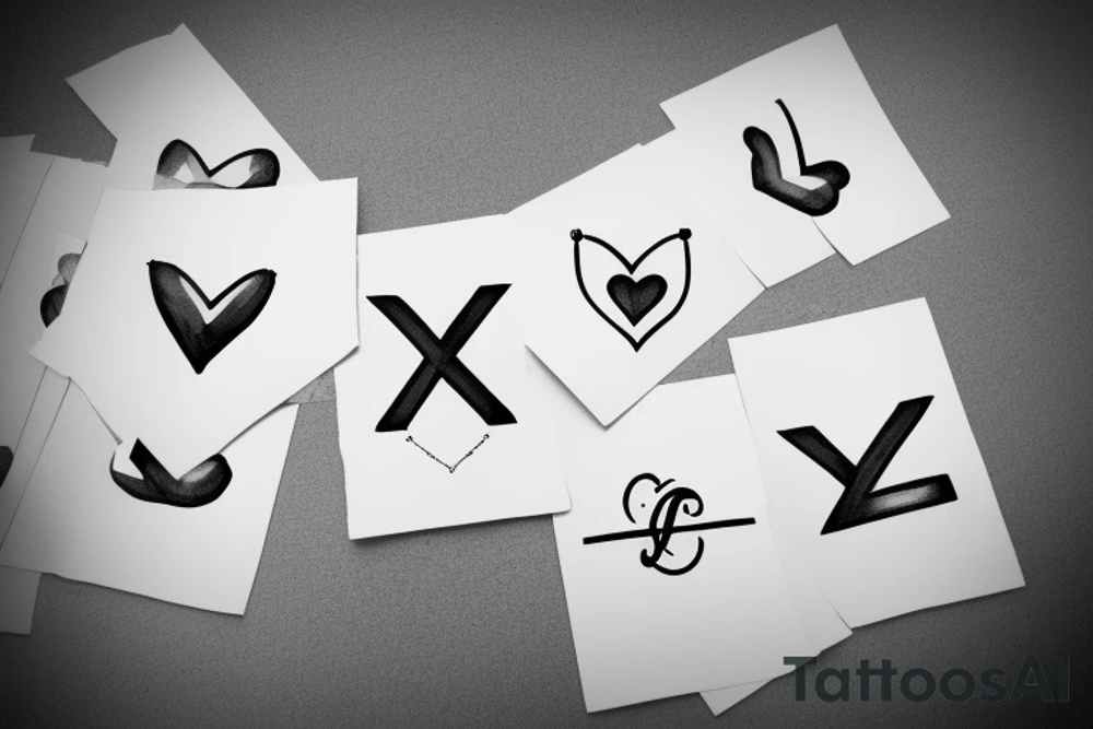 Letter L with heart around tattoo idea