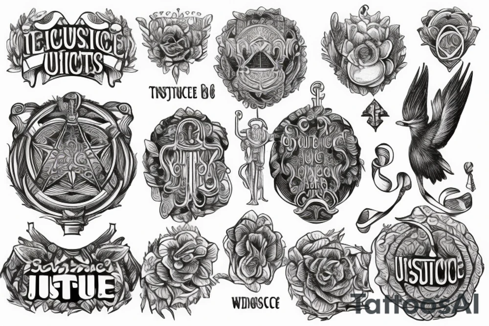 Stoic Virtues: Courage, Temperance, Justice, Wisdom tattoo idea