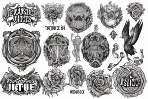 Stoic Virtues: Courage, Temperance, Justice, Wisdom tattoo idea