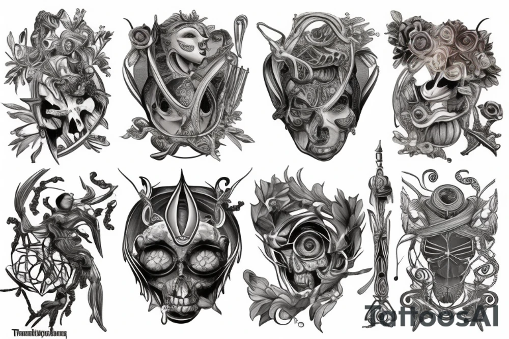 Courage, Temperance, Justice, Wisdom tattoo idea
