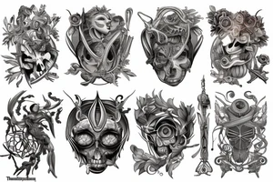 Courage, Temperance, Justice, Wisdom tattoo idea