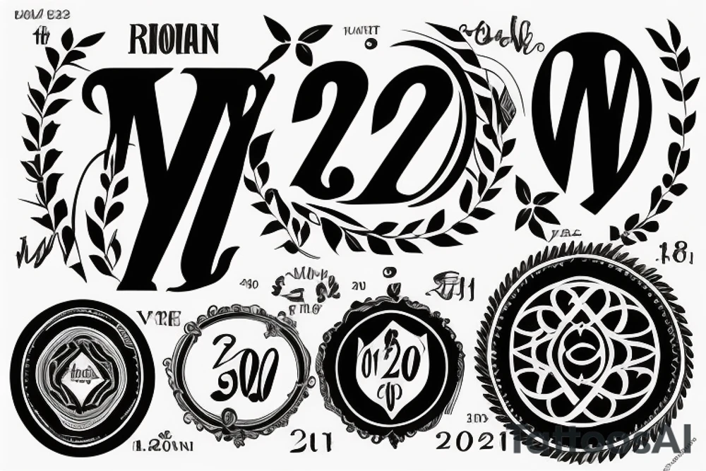 Roman numerals 2022 - 2023 tattoo idea