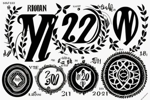 Roman numerals 2022 - 2023 tattoo idea