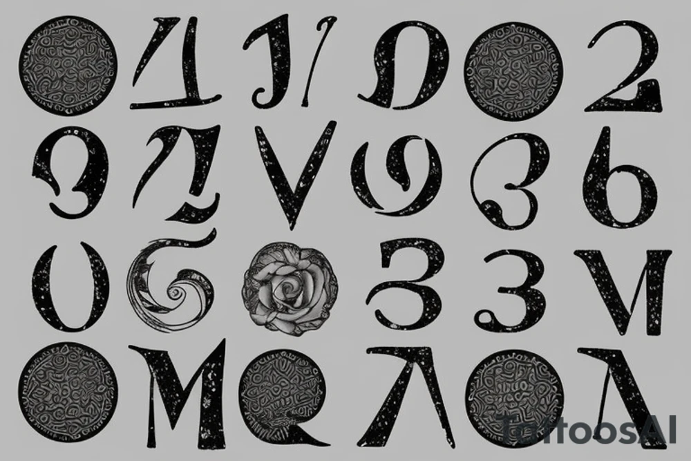 Roman numerals 22 - 23 tattoo idea