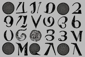 Roman numerals 22 - 23 tattoo idea