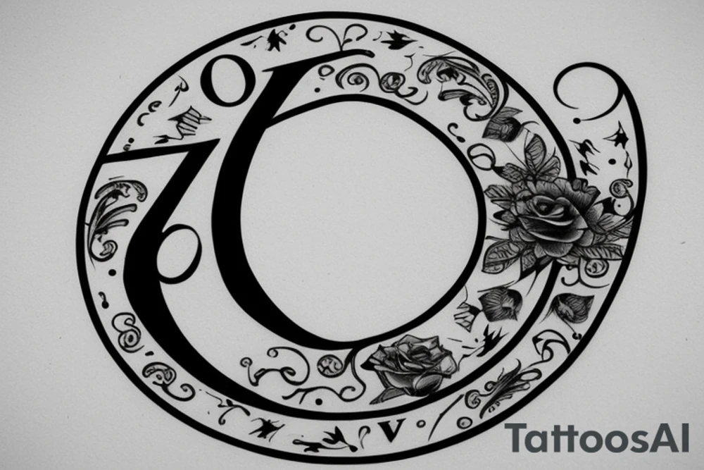 Roman numerals 22 - 23 tattoo idea