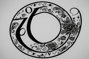 Roman numerals 22 - 23 tattoo idea