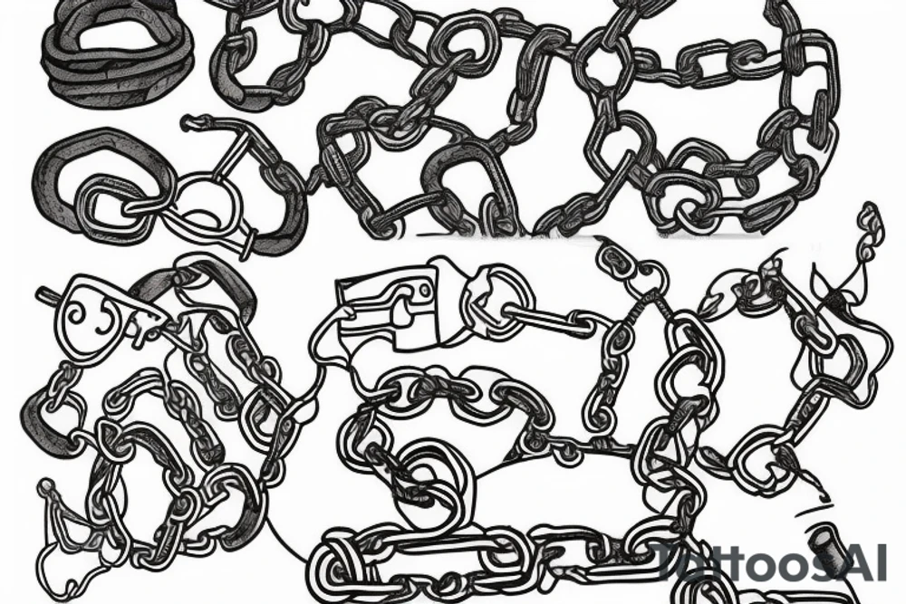 Chain going into the skin tattoo idea