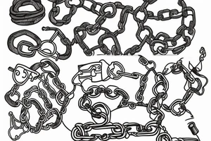 Chain going into the skin tattoo idea