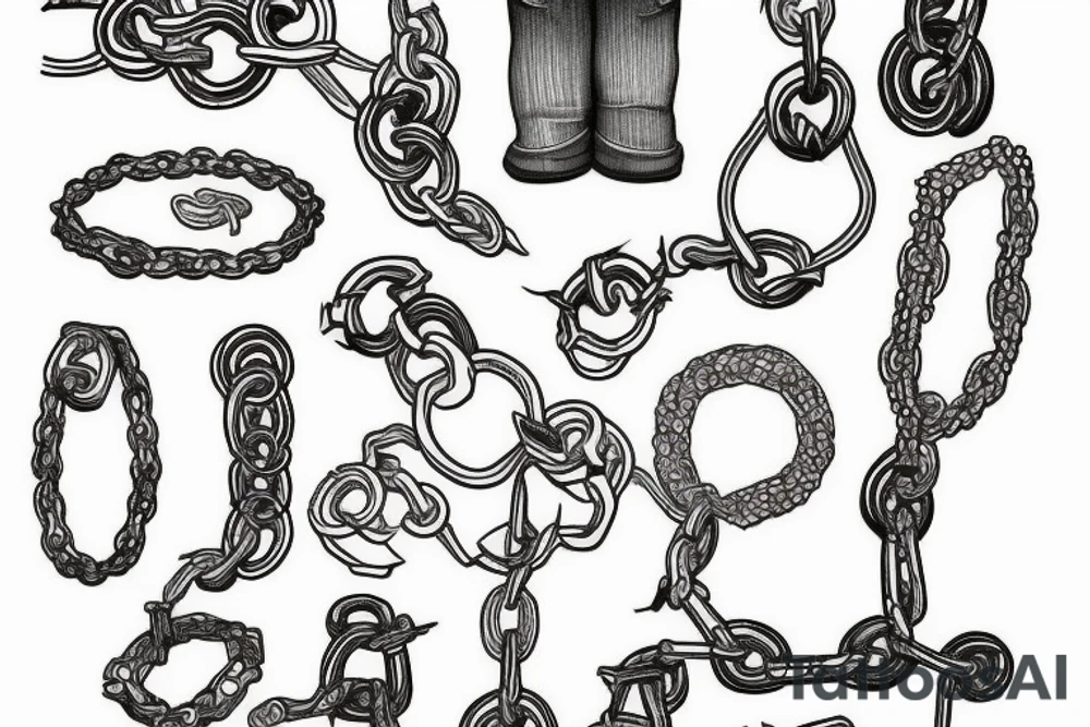 Chain going into the skin tattoo idea