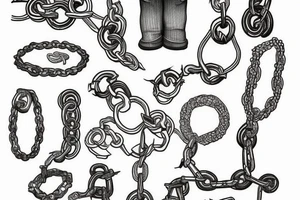 Chain going into the skin tattoo idea