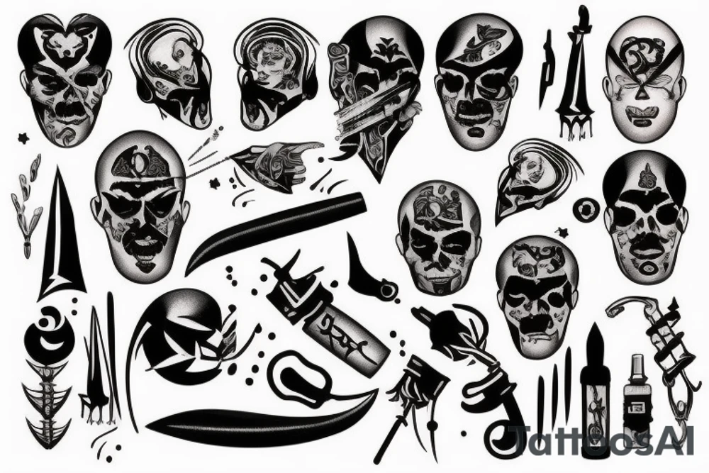 Mace with blood tattoo idea