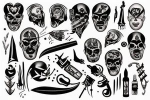 Mace with blood tattoo idea