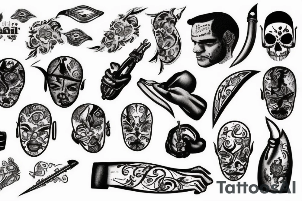 Mace with blood tattoo idea