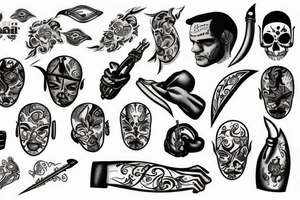 Mace with blood tattoo idea
