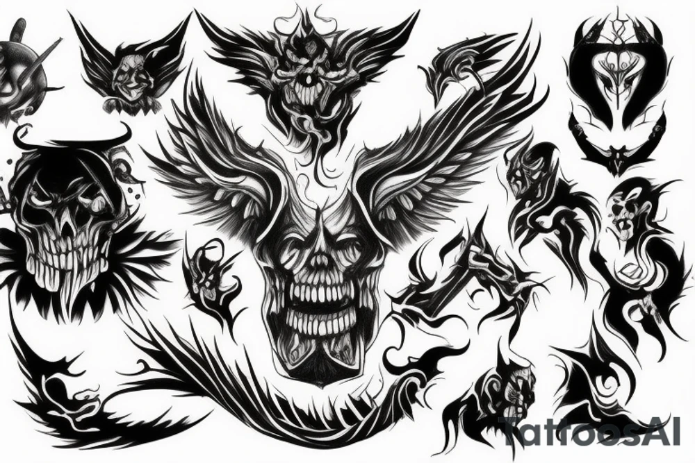 demonic tattoo idea