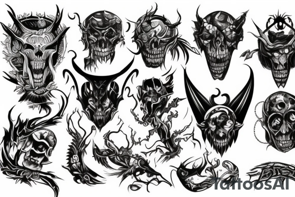 demonic tattoo idea