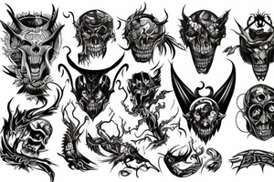 demonic tattoo idea