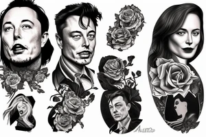 Alex Hormozi & Elon musk tattoo tattoo idea