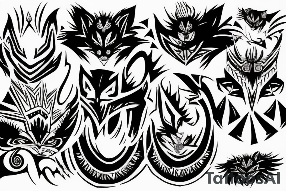 Shadow the hedgehog with lines around tattoo idea