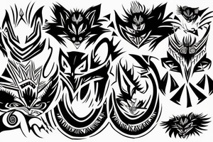 Shadow the hedgehog with lines around tattoo idea