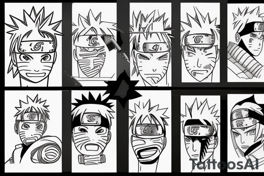 Naruto, One peice tattoo idea