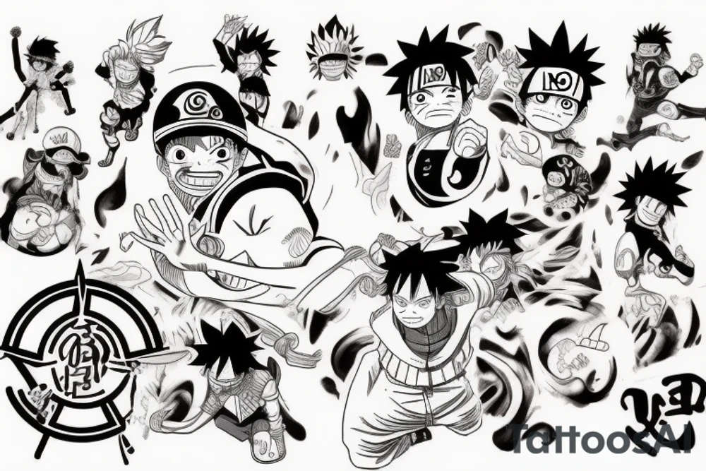 Luffy, Naruto tattoo idea