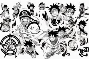 Luffy, Naruto tattoo idea
