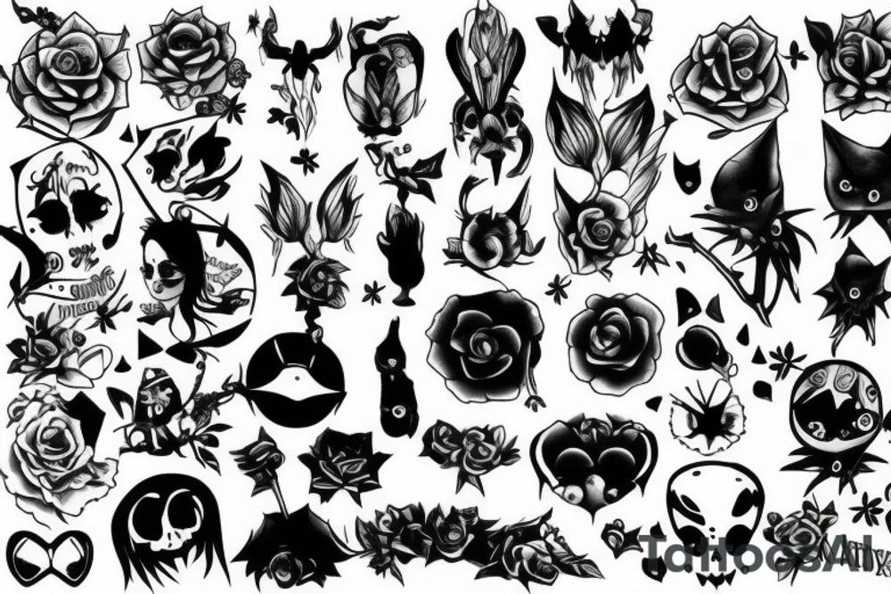 small kinda gothy cute and hot tattoo idea