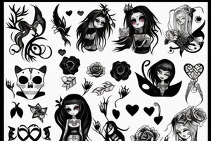 small kinda gothy cute and hot tattoo idea