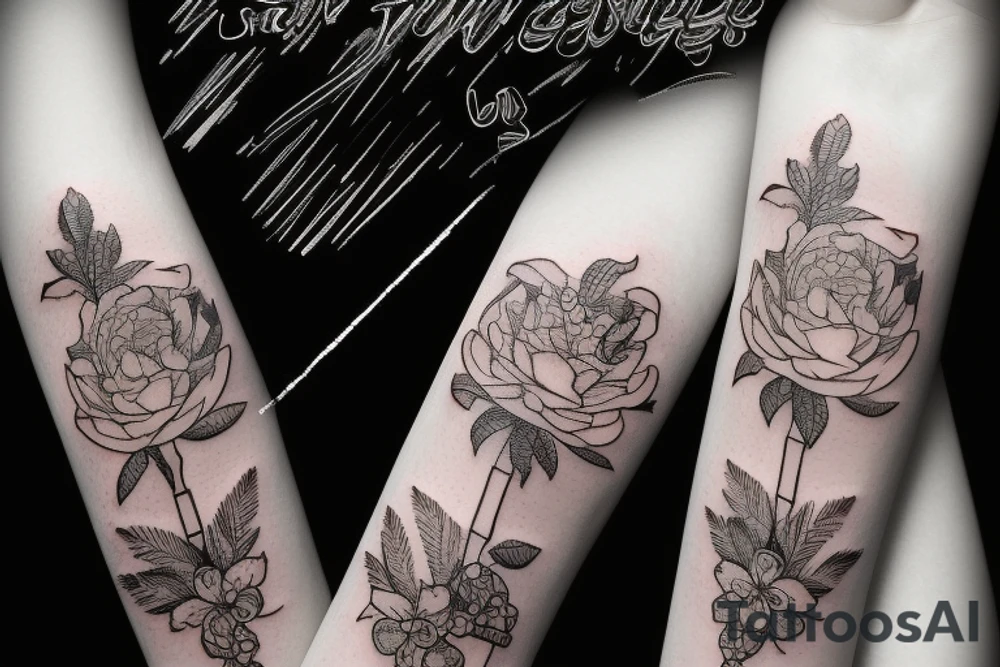small y2k style woman tattoo idea
