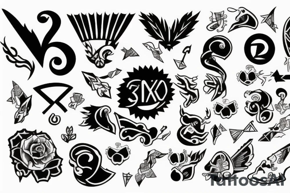 small y2k style tattoo idea