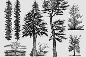 Cedar tree and a river tattoo idea