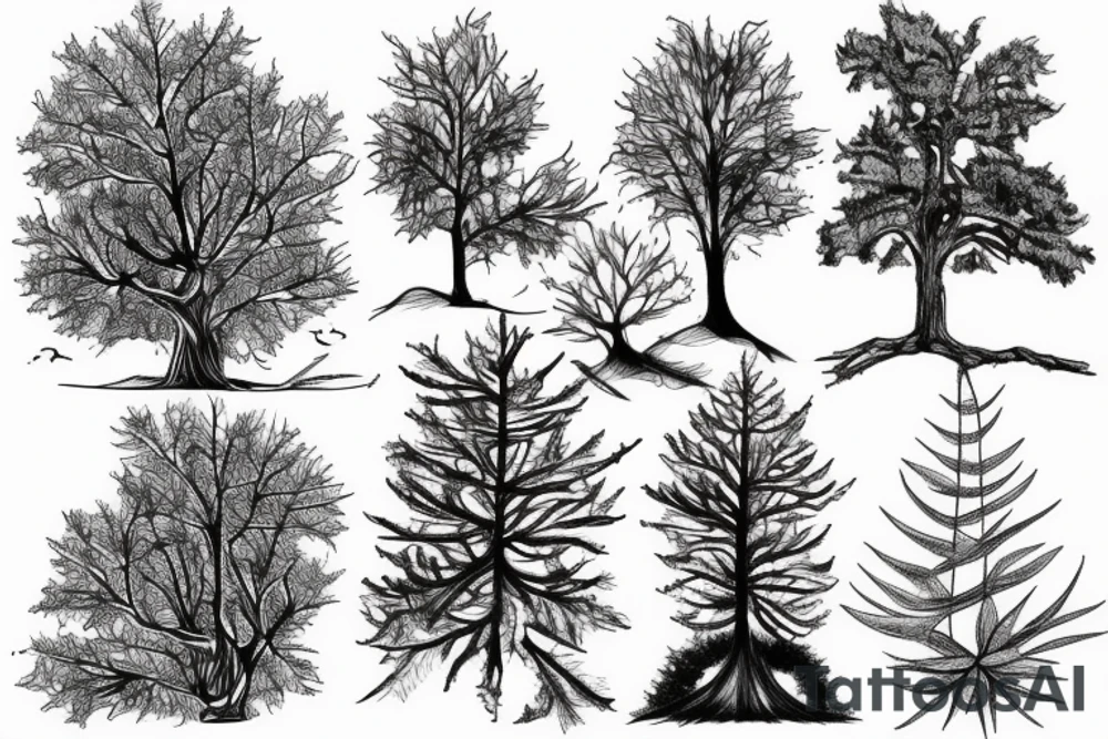 Cedar tree and a river tattoo idea