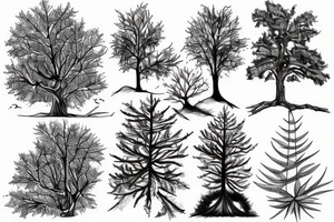 Cedar tree and a river tattoo idea